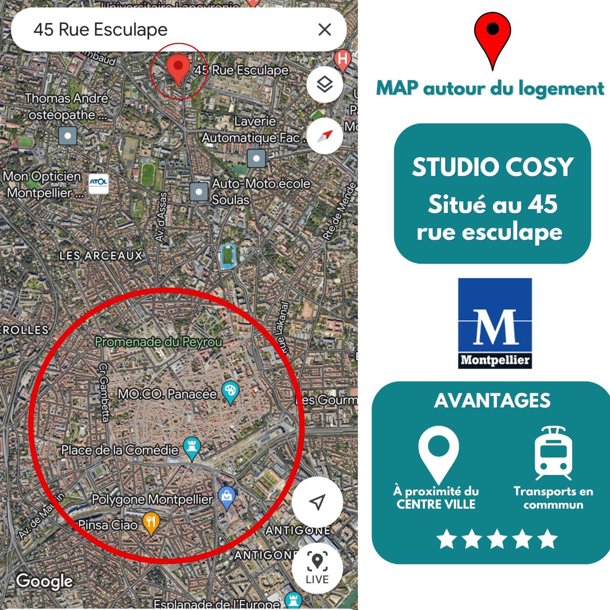 Cosy Studio Hopitaux-Facultes Apartment Монпелие Екстериор снимка
